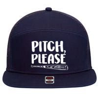 Pitch Please 7 Panel Mesh Trucker Snapback Hat