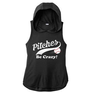 Pitches Be Crazy Ladies PosiCharge Tri-Blend Wicking Draft Hoodie Tank