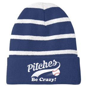 Pitches Be Crazy Striped Beanie with Solid Band