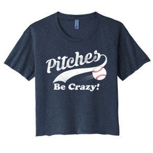 Pitches Be Crazy Women's Crop Top Tee