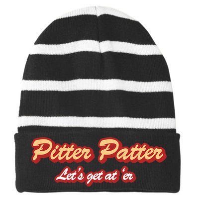 Pitter Patter Do It To 'Er Striped Beanie with Solid Band