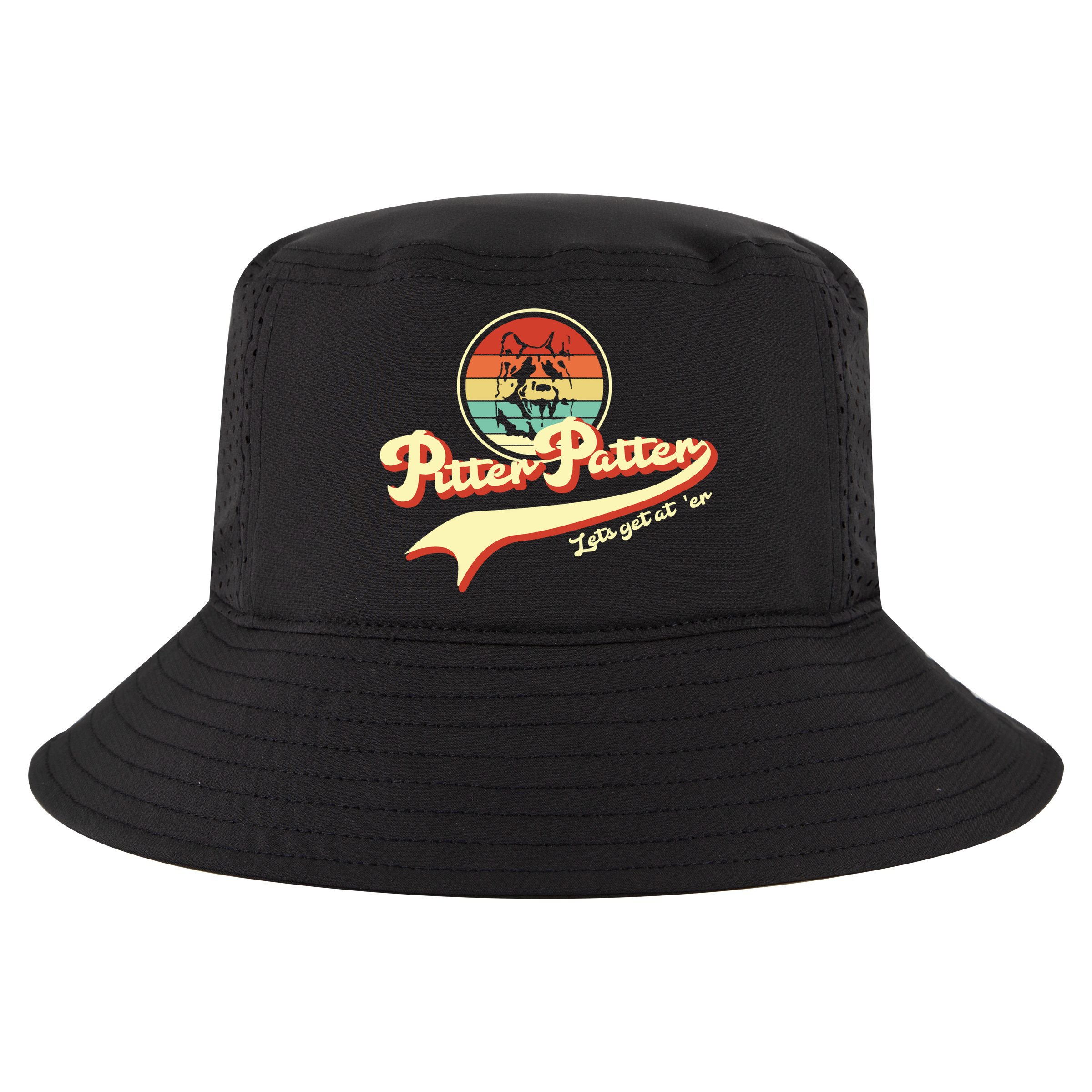 Pitter Patter Let's Get At Er Retro Cool Comfort Performance Bucket Hat