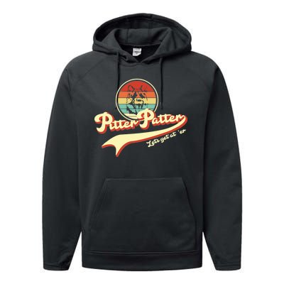 Pitter Patter Let's Get At Er Retro Performance Fleece Hoodie