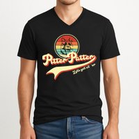 Pitter Patter Let's Get At Er Retro V-Neck T-Shirt