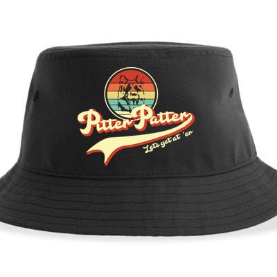 Pitter Patter Let's Get At Er Retro Sustainable Bucket Hat