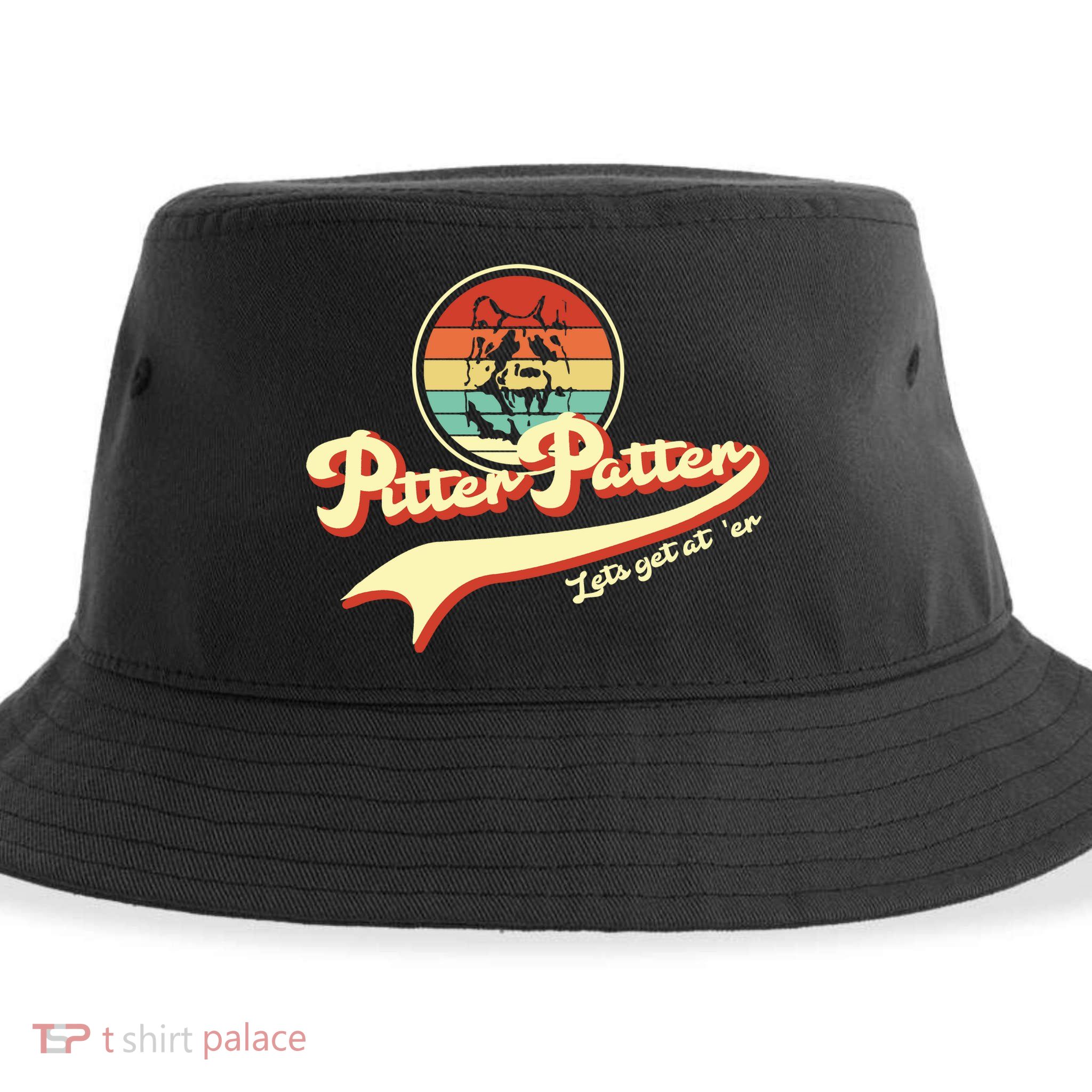 Pitter Patter Let's Get At Er Retro Sustainable Bucket Hat