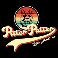 Pitter Patter Let's Get At Er Retro Button