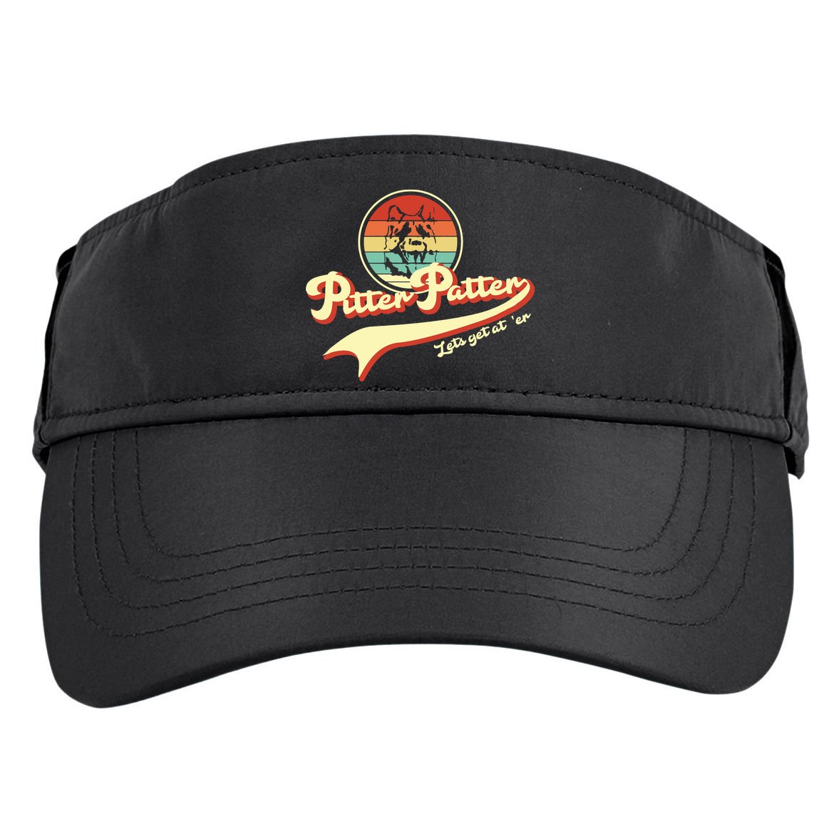Pitter Patter Let's Get At Er Retro Adult Drive Performance Visor