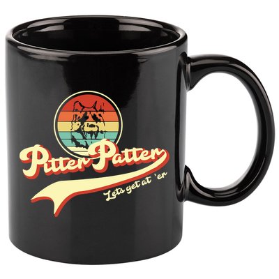 Pitter Patter Let's Get At Er Retro 11oz C Handle Ceramic Mug