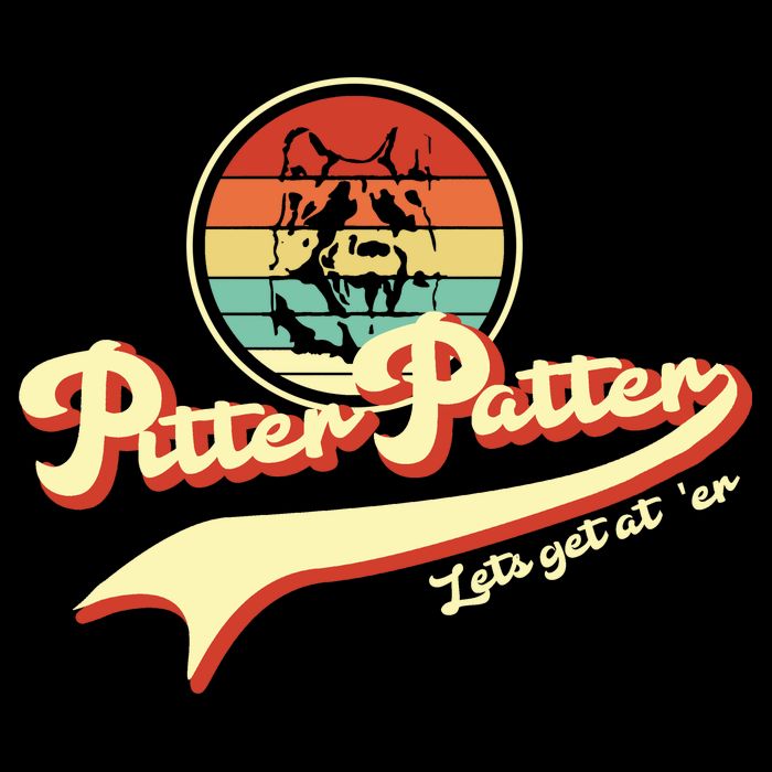 Pitter Patter Let's Get At Er Retro Drawstring Bag