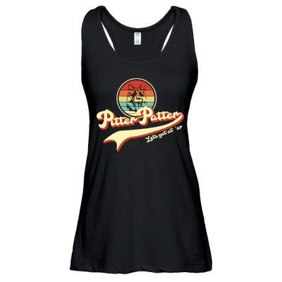 Pitter Patter Let's Get At Er Retro Ladies Essential Flowy Tank