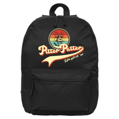 Pitter Patter Let's Get At Er Retro 16 in Basic Backpack