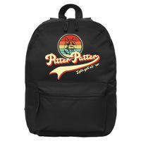 Pitter Patter Let's Get At Er Retro 16 in Basic Backpack