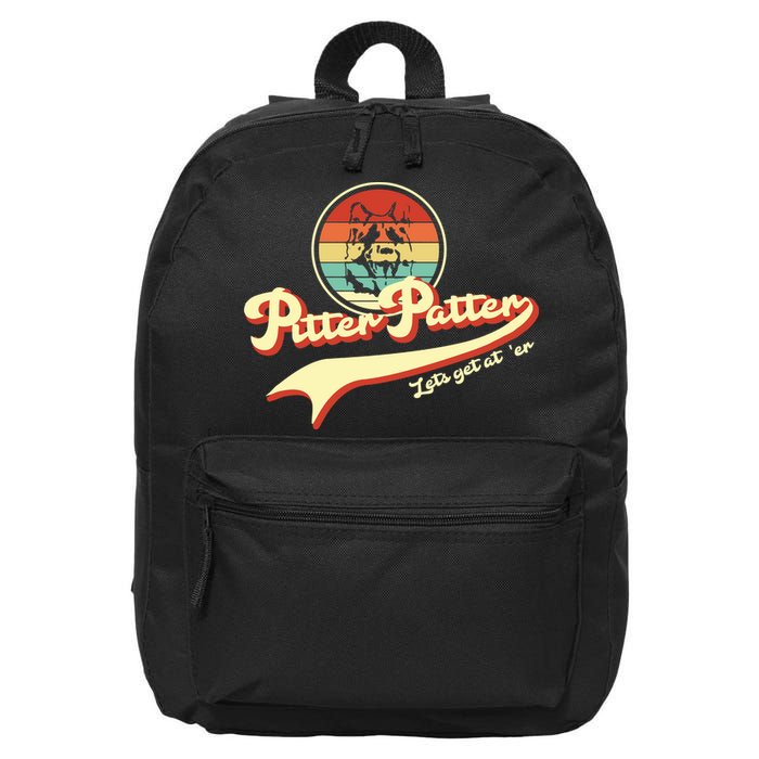 Pitter Patter Let's Get At Er Retro 16 in Basic Backpack