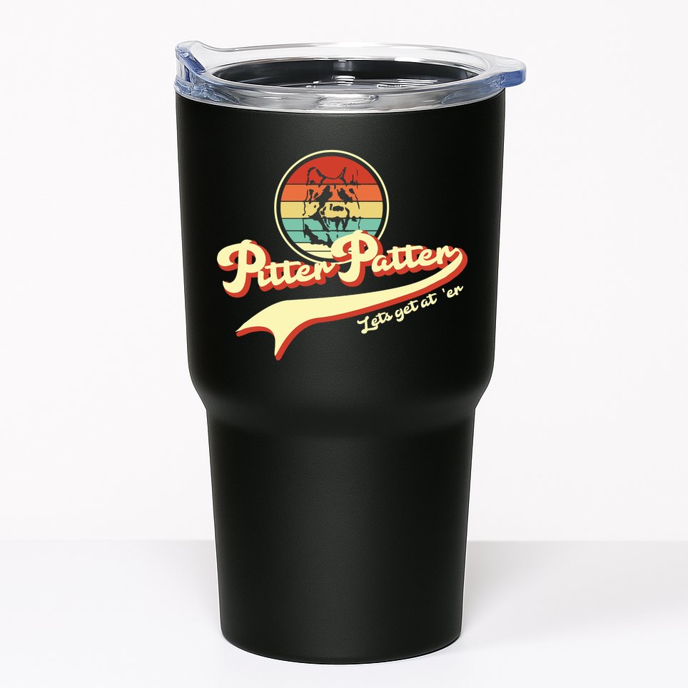Pitter Patter Let's Get At Er Retro Tumbler
