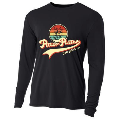 Pitter Patter Let's Get At Er Retro Cooling Performance Long Sleeve Crew