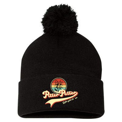 Pitter Patter Let's Get At Er Retro Pom Pom 12in Knit Beanie