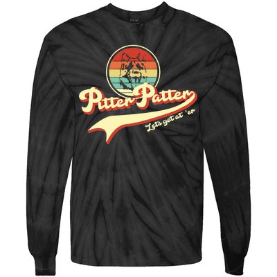 Pitter Patter Let's Get At Er Retro Tie-Dye Long Sleeve Shirt