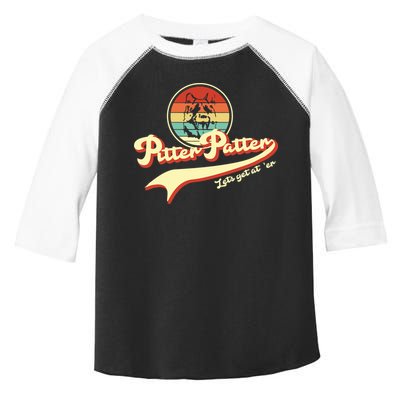 Pitter Patter Let's Get At Er Retro Toddler Fine Jersey T-Shirt