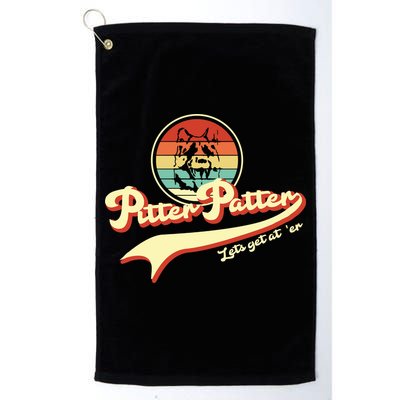 Pitter Patter Let's Get At Er Retro Golf Towel