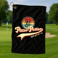 Pitter Patter Let's Get At Er Retro Golf Towel