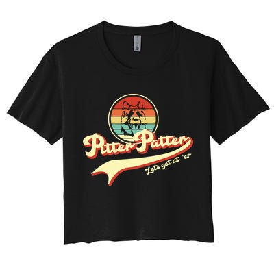 Pitter Patter Let's Get At Er Retro Crop Top