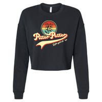Pitter Patter Let's Get At Er Retro Cropped Pullover Crew
