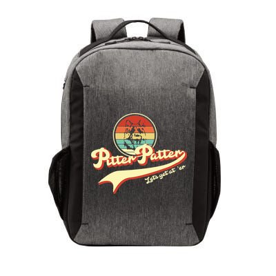 Pitter Patter Let's Get At Er Retro Vector Backpack