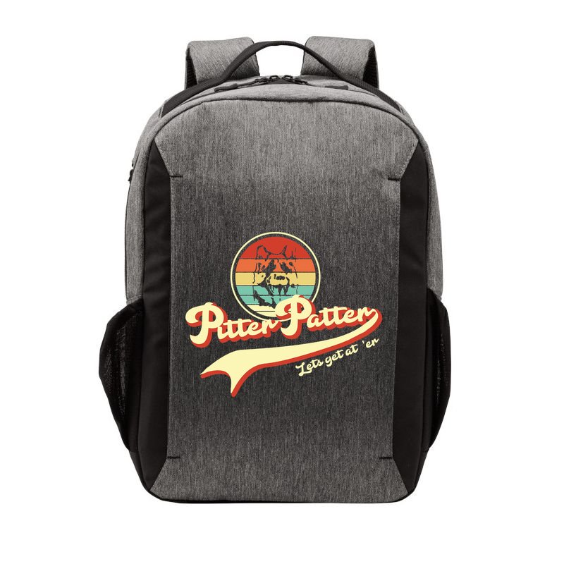 Pitter Patter Let's Get At Er Retro Vector Backpack