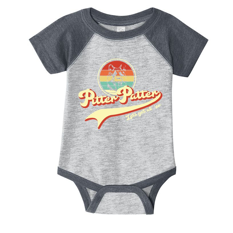 Pitter Patter Let's Get At Er Retro Infant Baby Jersey Bodysuit