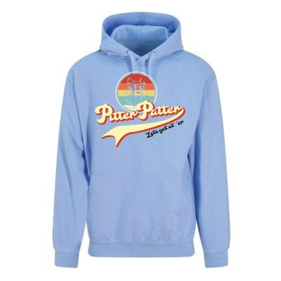 Pitter Patter Let's Get At Er Retro Unisex Surf Hoodie