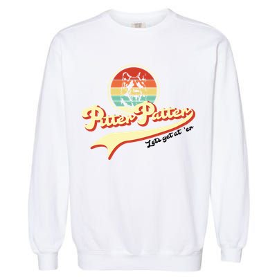 Pitter Patter Let's Get At Er Retro Garment-Dyed Sweatshirt