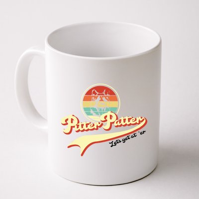 Pitter Patter Let's Get At Er Retro Coffee Mug