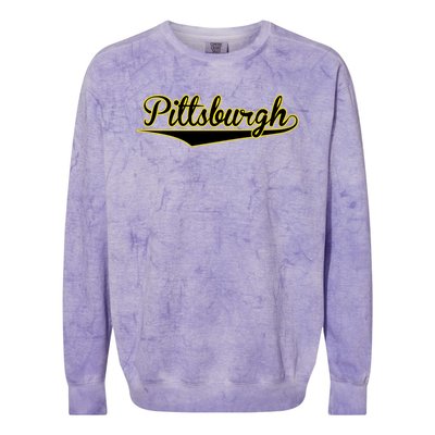 Pittsburgh Classic Baseball Logo Colorblast Crewneck Sweatshirt