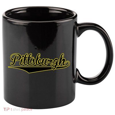 Pittsburgh Classic Baseball Logo 11oz C Handle Ceramic Mug