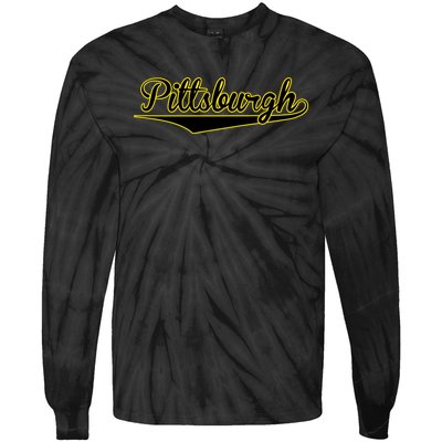 Pittsburgh Classic Baseball Logo Tie-Dye Long Sleeve Shirt