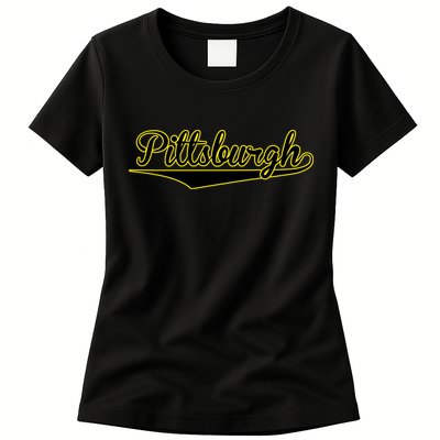 Pittsburgh Classic Baseball Logo Womens T-Shirt