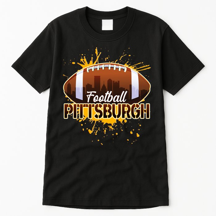 Pittsburgh Pennsylvania Skyline Football Fan  Tall T-Shirt