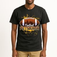 Pittsburgh Pennsylvania Skyline Football Fan  Tall T-Shirt