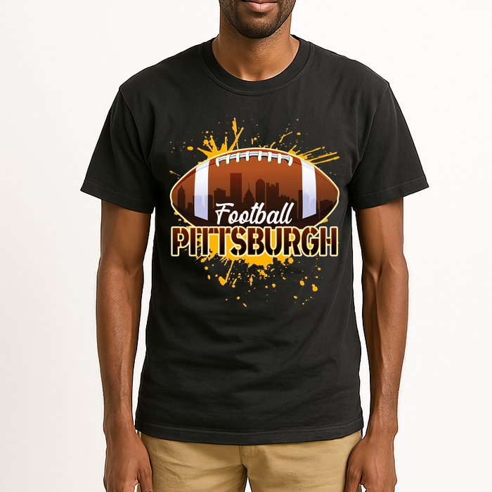 Pittsburgh Pennsylvania Skyline Football Fan  Tall T-Shirt