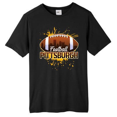 Pittsburgh Pennsylvania Skyline Football Fan  Tall Fusion ChromaSoft Performance T-Shirt