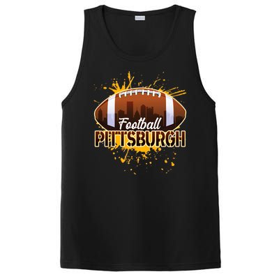 Pittsburgh Pennsylvania Skyline Football Fan  PosiCharge Competitor Tank