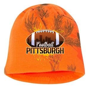 Pittsburgh Pennsylvania Skyline Football Fan  Kati - Camo Knit Beanie