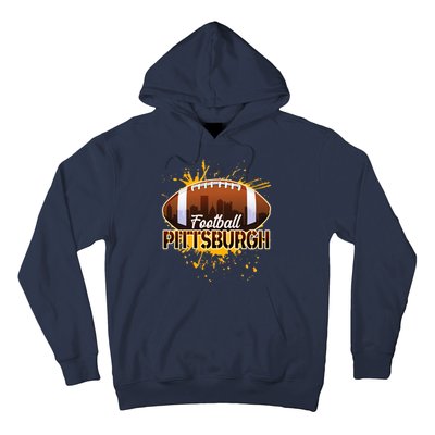 Pittsburgh Pennsylvania Skyline Football Fan  Hoodie