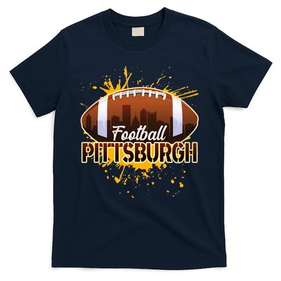 Pittsburgh Pennsylvania Skyline Football Fan  T-Shirt