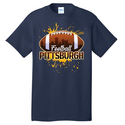 Pittsburgh Pennsylvania Skyline Football Fan  Tall T-Shirt