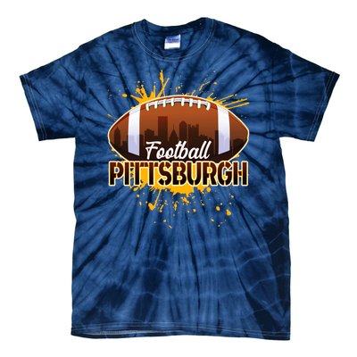 Pittsburgh Pennsylvania Skyline Football Fan  Tie-Dye T-Shirt