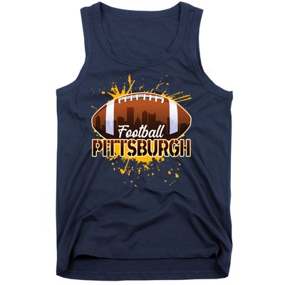 Pittsburgh Pennsylvania Skyline Football Fan  Tank Top