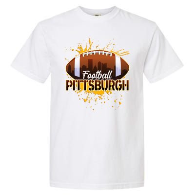 Pittsburgh Pennsylvania Skyline Football Fan  Garment-Dyed Heavyweight T-Shirt