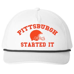 Pittsburgh Started It Football Snapback Five-Panel Rope Hat